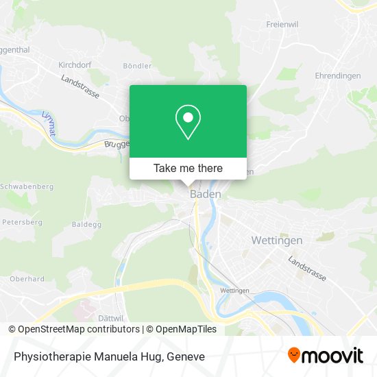 Physiotherapie Manuela Hug map