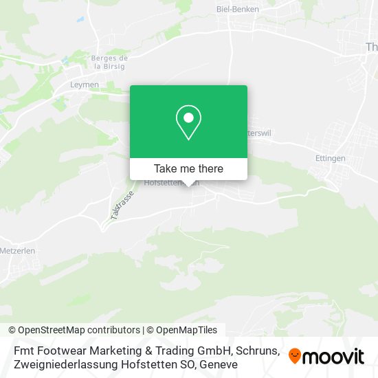 Fmt Footwear Marketing & Trading GmbH, Schruns, Zweigniederlassung Hofstetten SO map