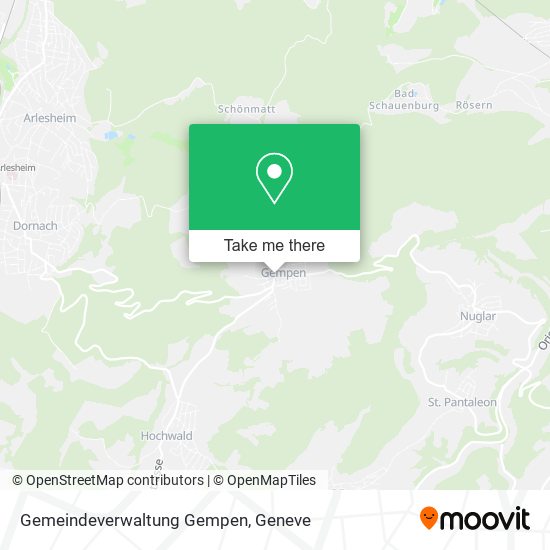 Gemeindeverwaltung Gempen map