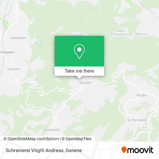Schreinerei Vögtli Andreas map