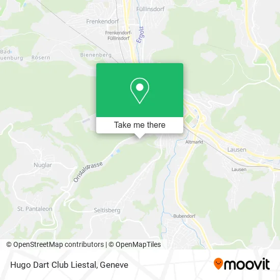 Hugo Dart Club Liestal map