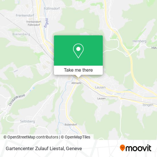 Gartencenter Zulauf Liestal map