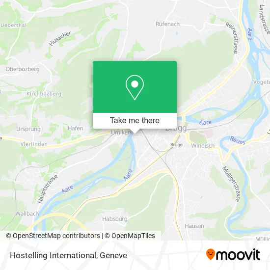 Hostelling International map