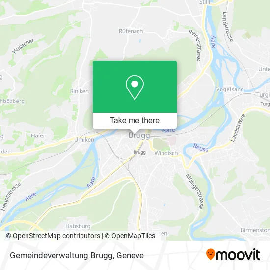 Gemeindeverwaltung Brugg map