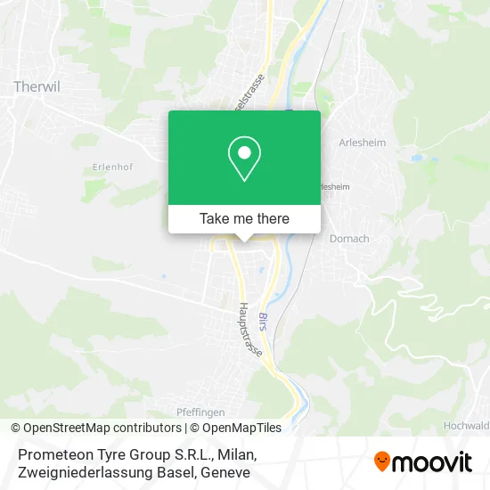 Prometeon Tyre Group S.R.L., Milan, Zweigniederlassung Basel map