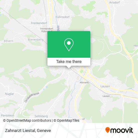 Zahnarzt Liestal map