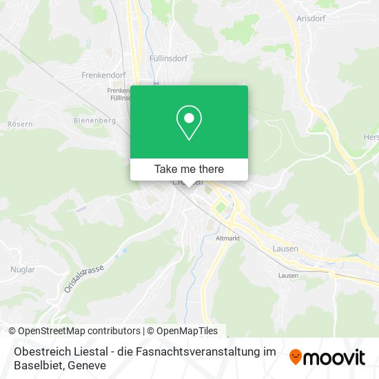 Obestreich Liestal - die Fasnachtsveranstaltung im Baselbiet map