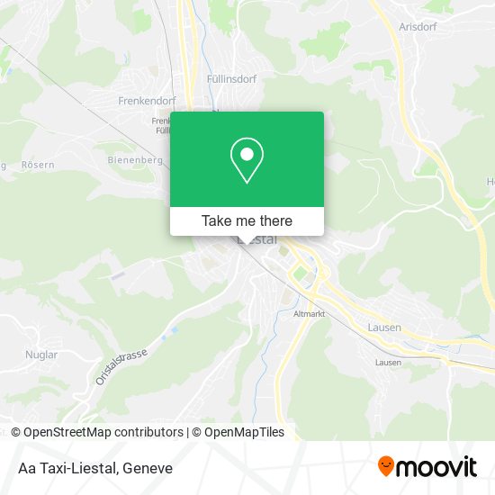 Aa Taxi-Liestal map