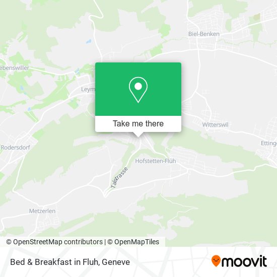 Bed & Breakfast in Fluh map