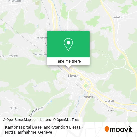 Kantonsspital Baselland-Standort Liestal-Notfallaufnahme map