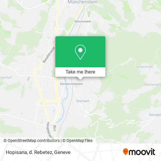 Hopisana, d. Rebetez map