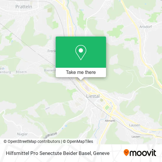 Hilfsmittel Pro Senectute Beider Basel map