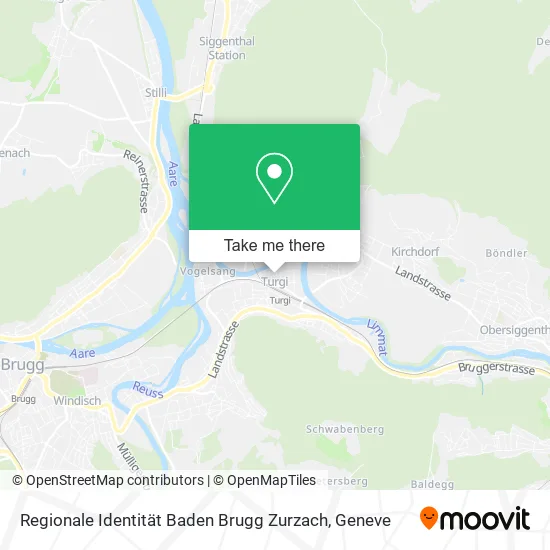 Regionale Identität Baden Brugg Zurzach map