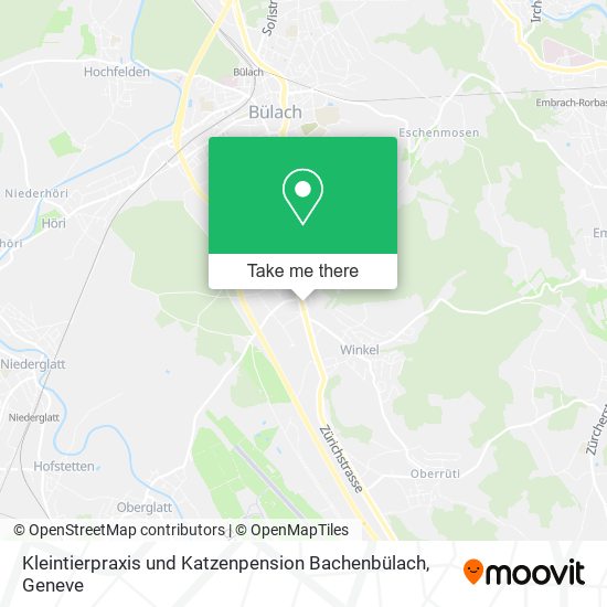 Kleintierpraxis und Katzenpension Bachenbülach map