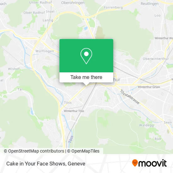 Cake in Your Face Shows map