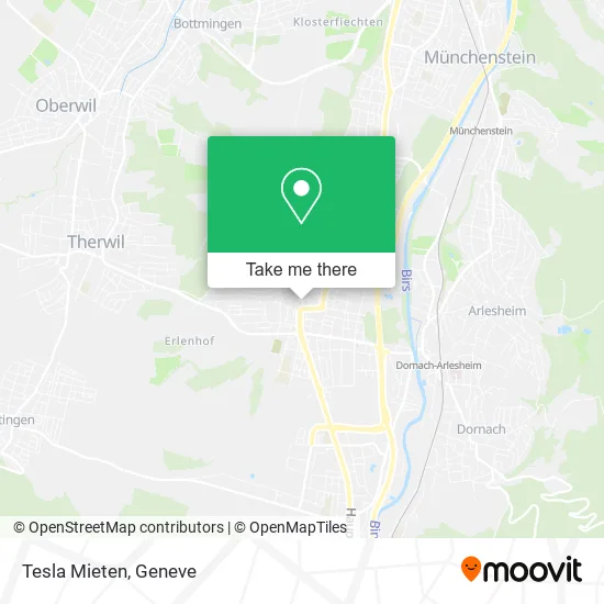 Tesla Mieten map