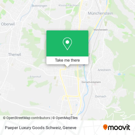 Paeper Luxury Goods Schweiz map