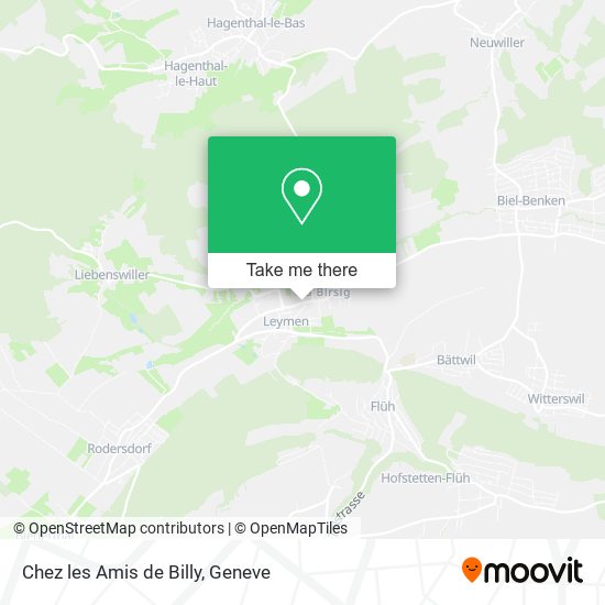 Chez les Amis de Billy map