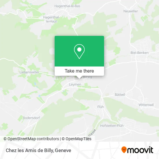 Chez les Amis de Billy map