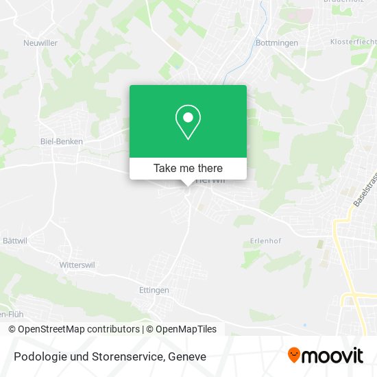 Podologie und Storenservice map