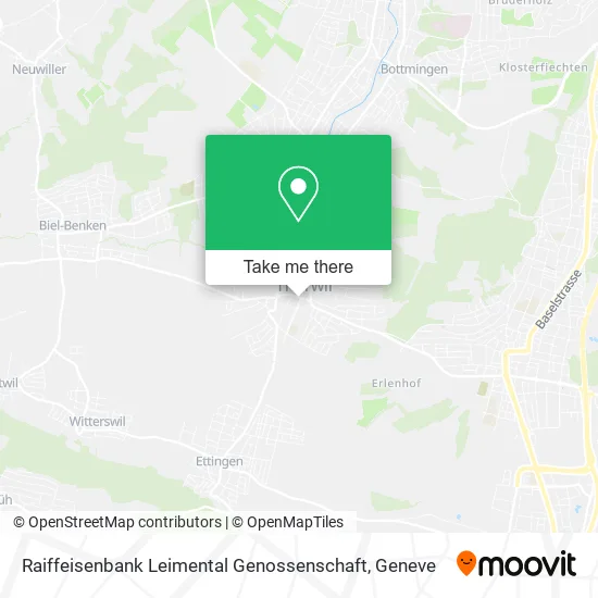 Raiffeisenbank Leimental Genossenschaft map