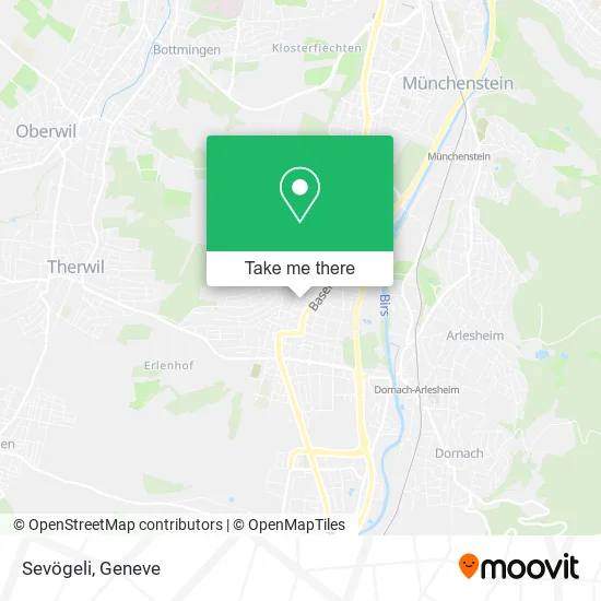 Sevögeli map