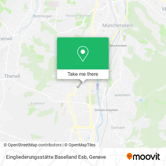 Eingliederungsstätte Baselland Esb map
