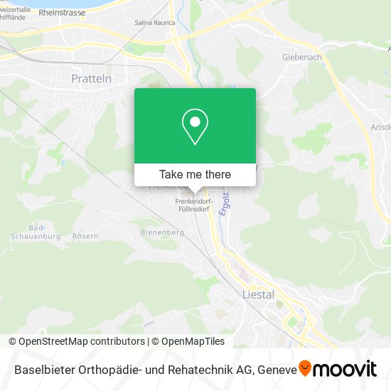 Baselbieter Orthopädie- und Rehatechnik AG map