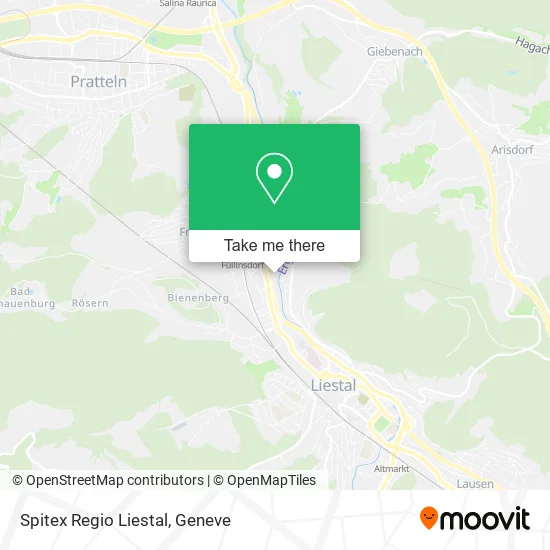 Spitex Regio Liestal map