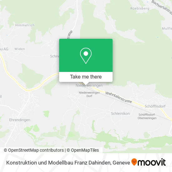 Konstruktion und Modellbau Franz Dahinden map