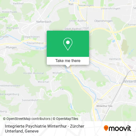 Integrierte Psychiatrie Winterthur - Zürcher Unterland map