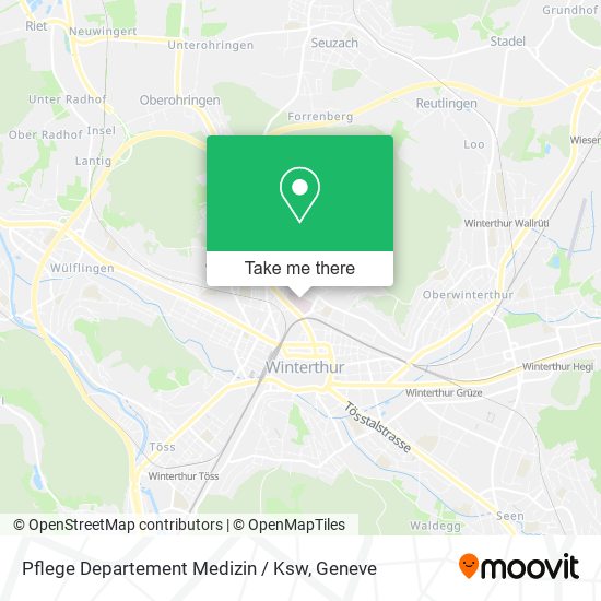 Pflege Departement Medizin / Ksw map