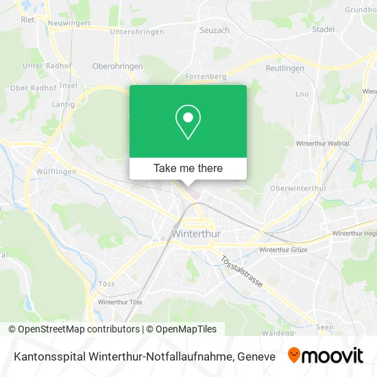 Kantonsspital Winterthur-Notfallaufnahme map