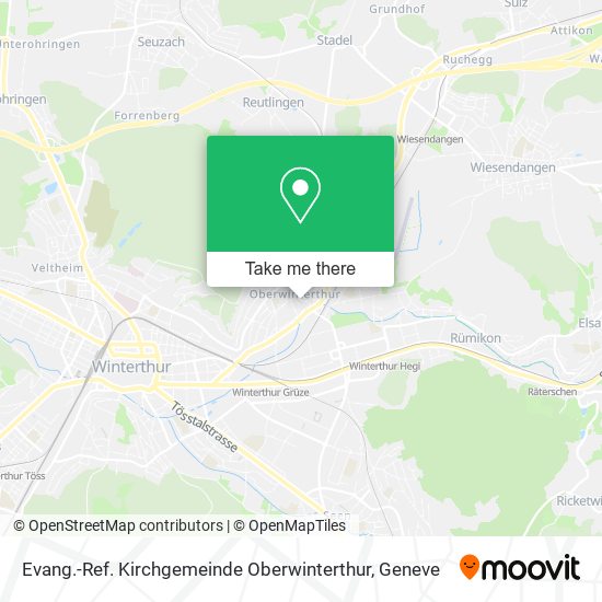 Evang.-Ref. Kirchgemeinde Oberwinterthur map