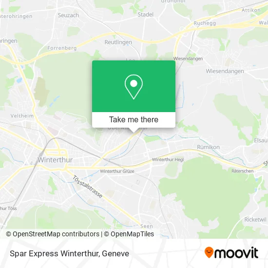 Spar Express Winterthur map