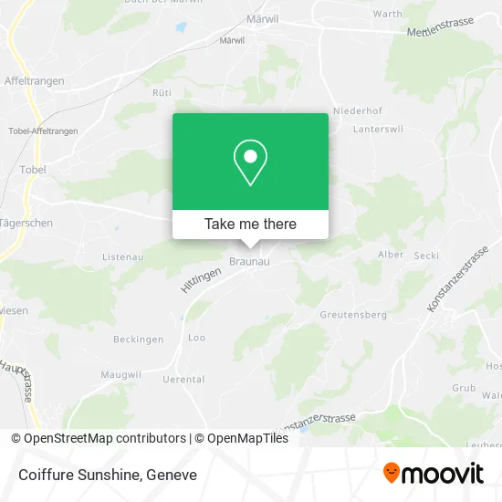 Coiffure Sunshine map