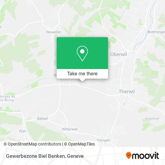 Gewerbezone Biel Benken map