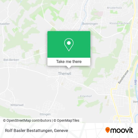 Rolf Basler Bestattungen map