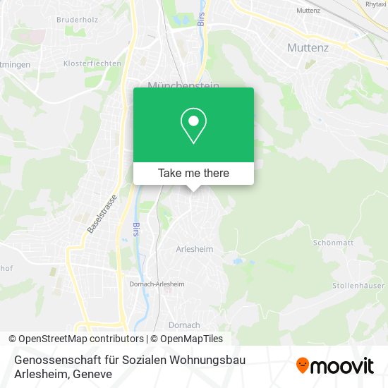 Genossenschaft für Sozialen Wohnungsbau Arlesheim map