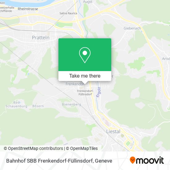 Bahnhof SBB Frenkendorf-Füllinsdorf map