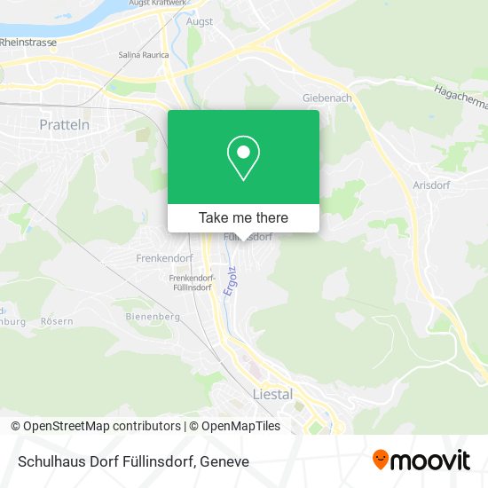Schulhaus Dorf Füllinsdorf map
