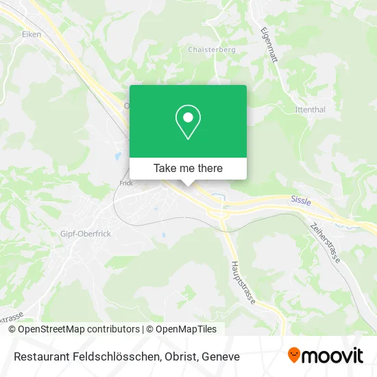 Restaurant Feldschlösschen, Obrist map