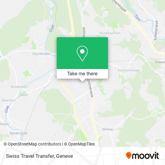 Swiss Travel Transfer map
