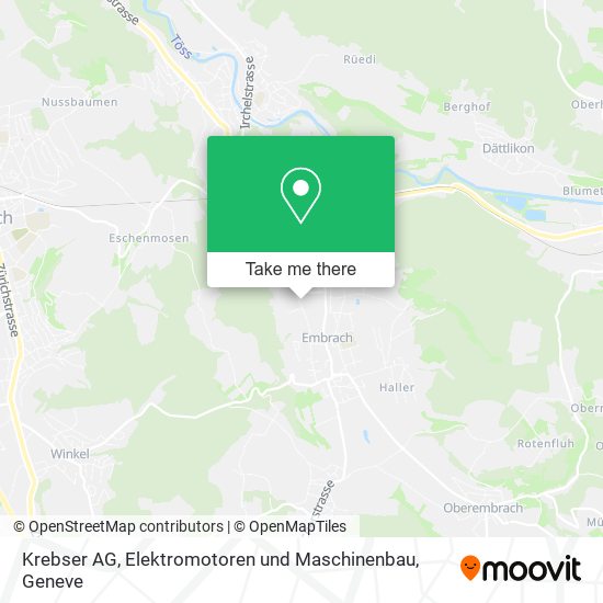 Krebser AG, Elektromotoren und Maschinenbau map