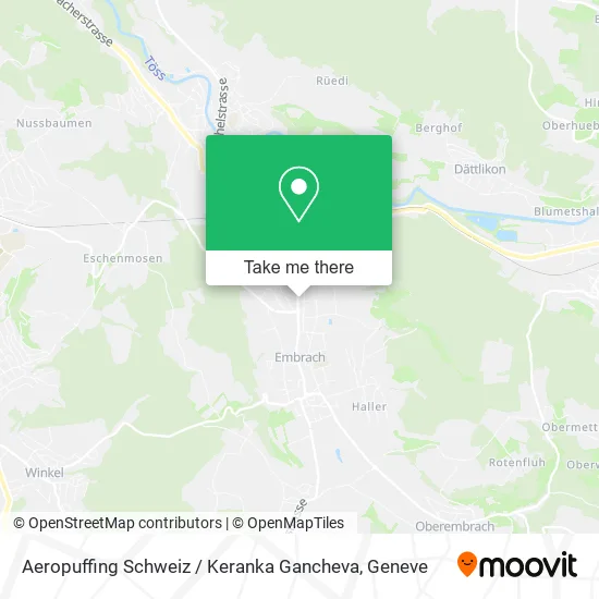 Aeropuffing Schweiz / Keranka Gancheva map