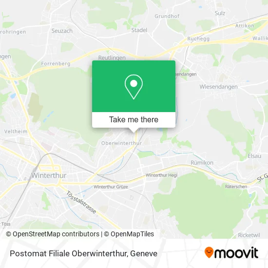 Postomat Filiale Oberwinterthur map