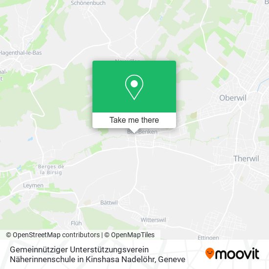 Gemeinnütziger Unterstützungsverein Näherinnenschule in Kinshasa Nadelöhr map