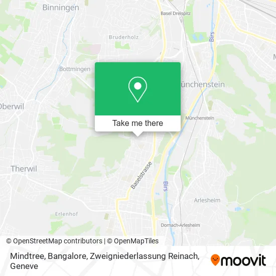 Mindtree, Bangalore, Zweigniederlassung Reinach map