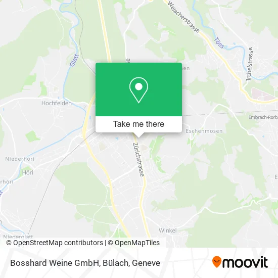Bosshard Weine GmbH, Bülach map