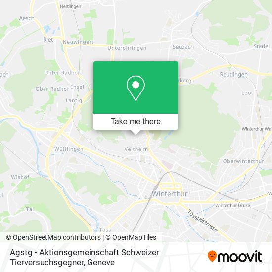 Agstg - Aktionsgemeinschaft Schweizer Tierversuchsgegner map